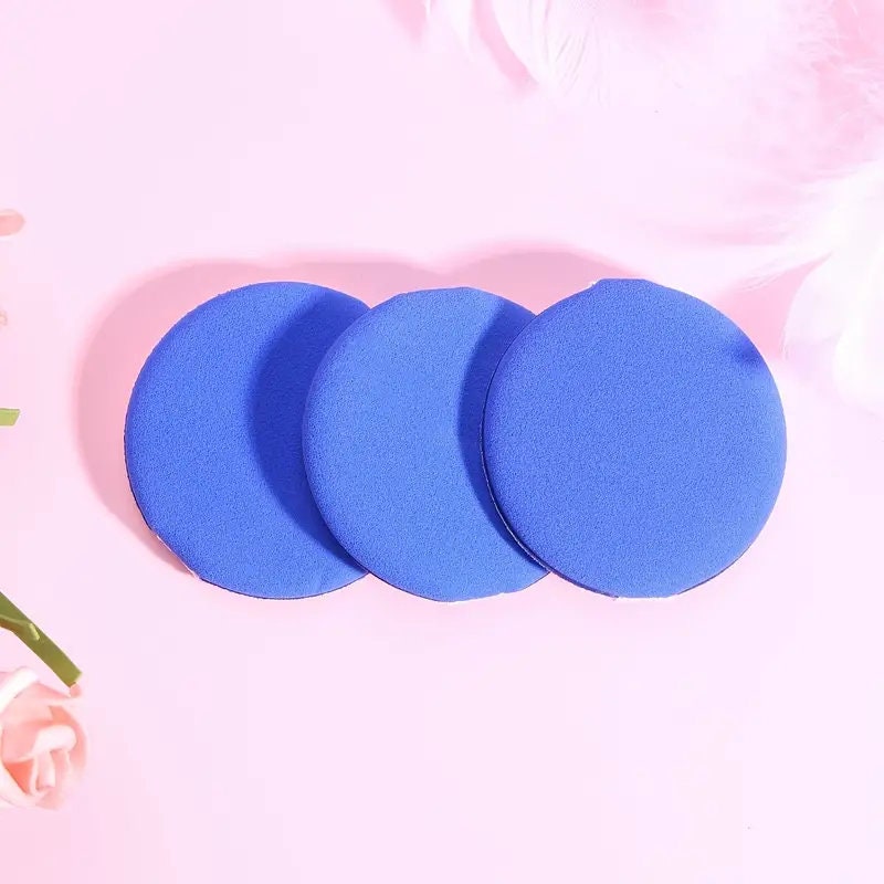 1pc Face Makeup Sponge Powder Saving Soft Air Cushion Powder Puff Round Makeup Sponge Applicators | Blue