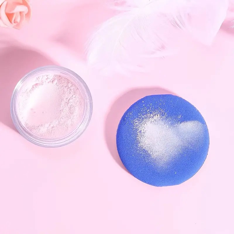 1pc Face Makeup Sponge Powder Saving Soft Air Cushion Powder Puff Round Makeup Sponge Applicators | Blue