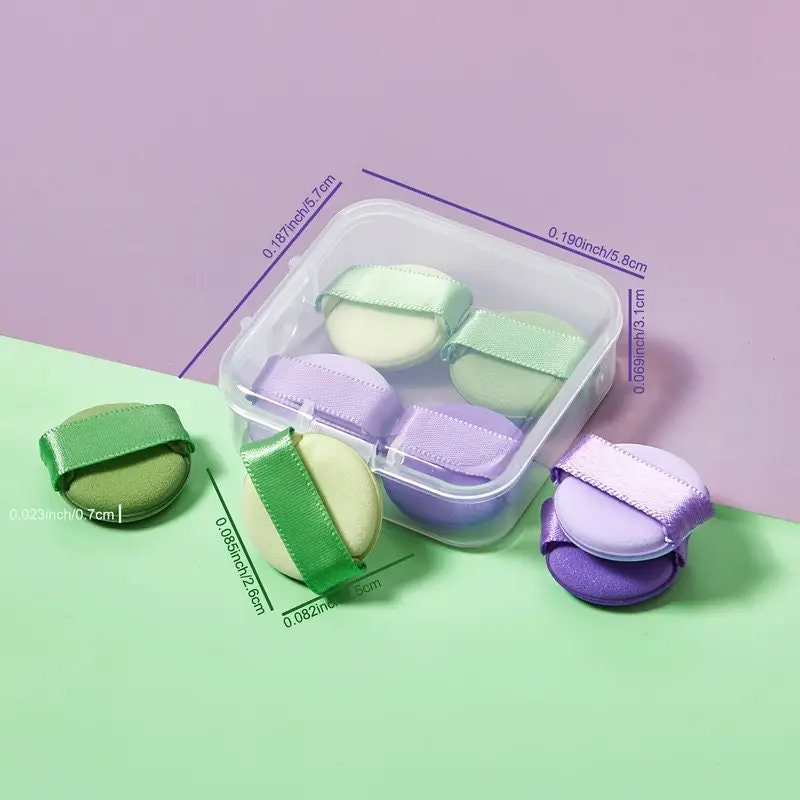 8pcs Makeup Puff | Makeup Loose Powder Foundation Soft Cosmetic Sponge Wet Dry Powder Pads