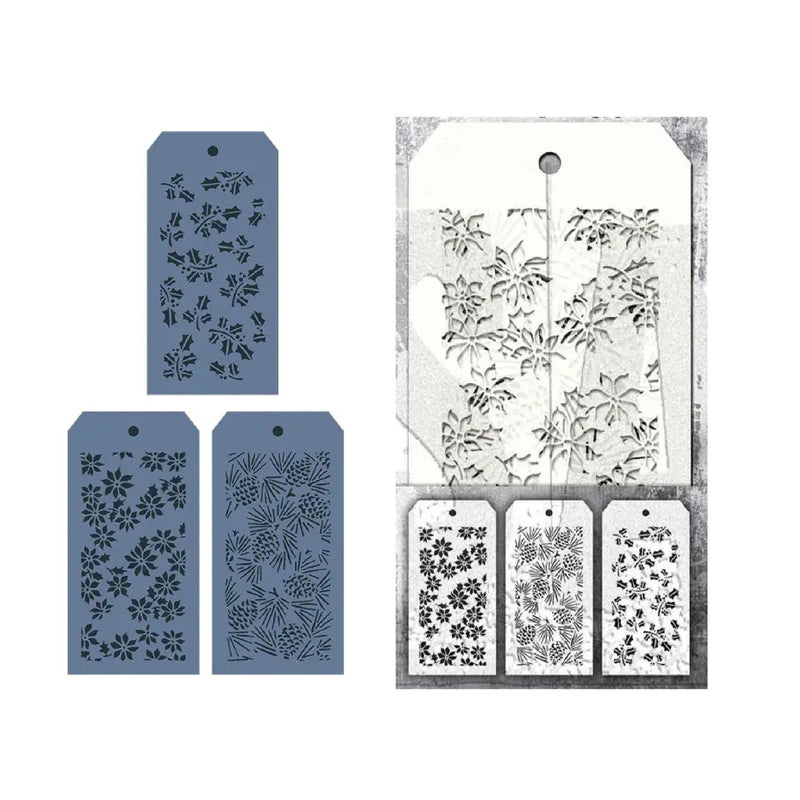 DIY Overlay Stencils Of Flowers Leaves Branches For Painting