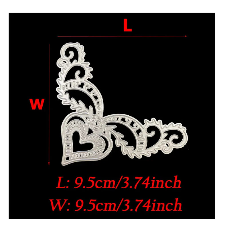 Lace Heart Frame Metal Cutting Dies For Crafts