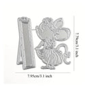 Cute Pretty Mouse With Mirror Cutting Dies For DIY
