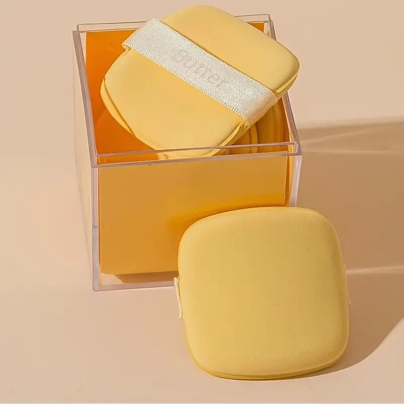 Powder Puff Face Square Soft Makeup Puff For Loose Powder Soft Body Cosmetic Foundation Sponge Mineral Powder Wet Dry Makeup Tool With Strap