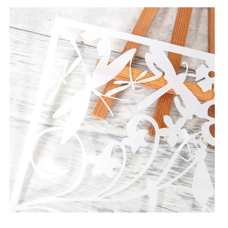 Butterflies And Grasshoppers On Vine Flowers DIY Layering Stencils
