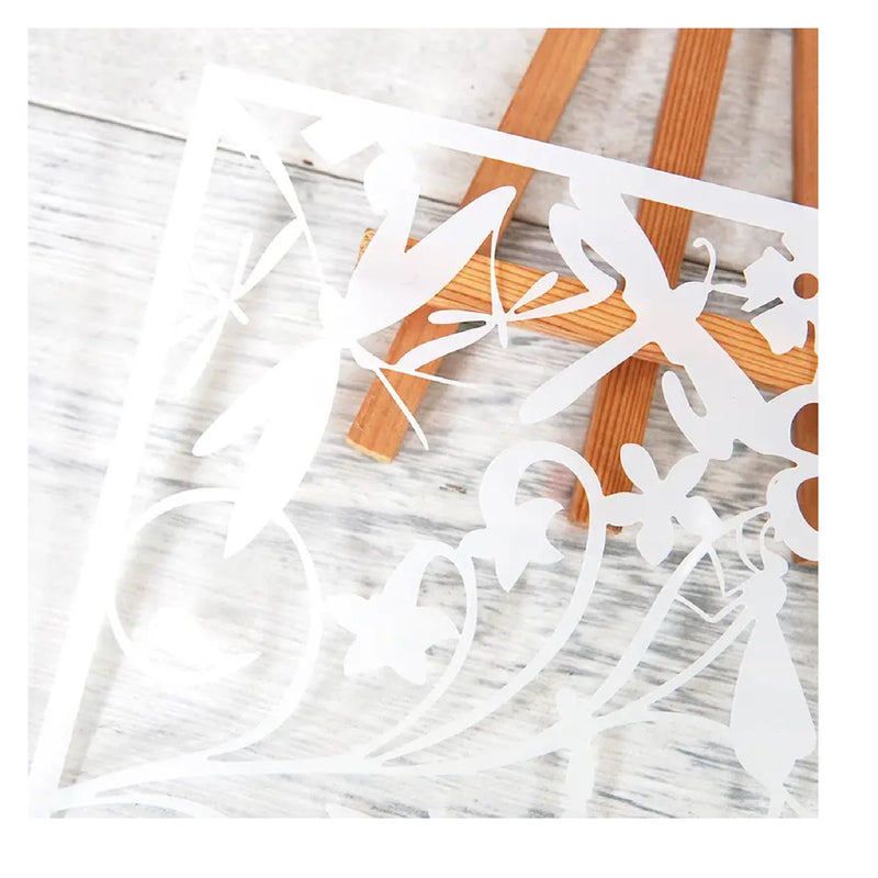 Butterflies And Grasshoppers On Vine Flowers DIY Layering Stencils