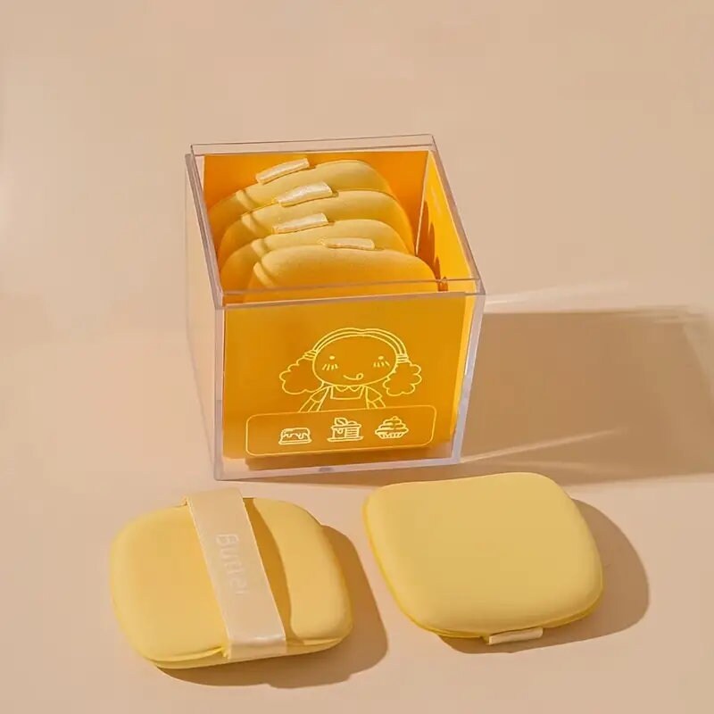 Powder Puff Face Square Soft Makeup Puff For Loose Powder Soft Body Cosmetic Foundation Sponge Mineral Powder Wet Dry Makeup Tool With Strap