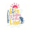 Life Is Better On The Lake Large Alphabet Stencil For Painting On Wood