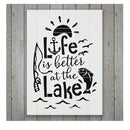 Life Is Better On The Lake Large Alphabet Stencil For Painting On Wood