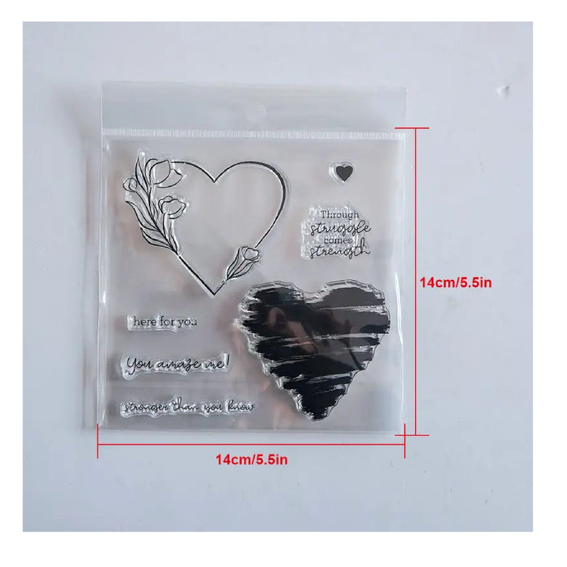 Valentine's Day Heart Clear Stamps And Cutting Dies DIY