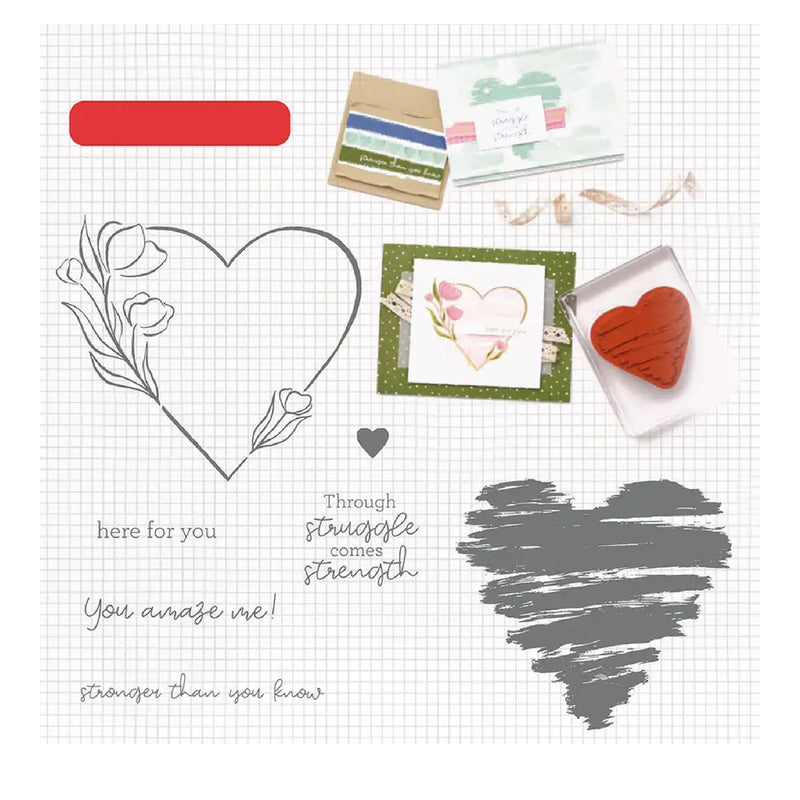 Valentine's Day Heart Clear Stamps And Cutting Dies DIY