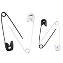 SINGER 00296 Black And White Safety Pins | Various Sizes | 25 Units