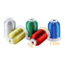 New Brothread 20 Assorted Colors Metallic Embroidery Machine Thread Kit 500M (550Y)