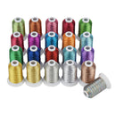 Simthread 21 Best Colors Metallic Embroidery Machine Thread Kit 500M (550Y) For Embroidery