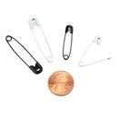 SINGER 00296 Black And White Safety Pins | Various Sizes | 25 Units