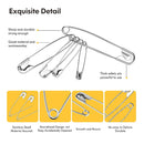 Assorted Safety Pins | 340 PCS High Strength Nickel Plated Steel Large Safety Pins | 5 Different Sizes