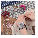 2 Magnetic Doll Pin Holders with 100 Colorful Sewing Pins Crystal Head Pins