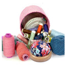 RUITASA Wristband Cushion Polka Pumpkin Wristband Pin Cushions Wearable Needle Pin Cushions For Sewing