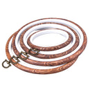 Joybest | Set of 4 Cross Stitch Embroidery Hoops | Faux Wood Display Frame | Hand Embroidery kit