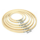 Maydear Embroidery Hoops Bamboo Circle Frame For Crafts with 6 Pieces Cross Stitch Hoop Rings