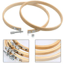 WOWOSS 12 Embroidery Hoops Of 3 Sizes | Round Wood | Adjustable | Bamboo | For Cross Stitch | For Embroidery