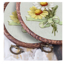 Joybest | Set of 4 Cross Stitch Embroidery Hoops | Faux Wood Display Frame | Hand Embroidery kit