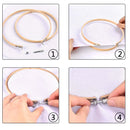 WOWOSS 12 Embroidery Hoops Of 3 Sizes | Round Wood | Adjustable | Bamboo | For Cross Stitch | For Embroidery