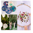 WOWOSS 12 Embroidery Hoops Of 3 Sizes | Round Wood | Adjustable | Bamboo | For Cross Stitch | For Embroidery