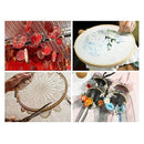 Maydear Embroidery Hoops Bamboo Circle Frame For Crafts with 6 Pieces Cross Stitch Hoop Rings