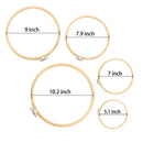 similane | 5 Pieces | Embroidery Hoops | Bamboo Circle | Cross Stitch Hoop | For Embroidery And Cross Stitch
