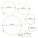 7 Pieces Embroidery Hoop Set Bamboo Circle Cross Stitch Frame Hoop Ring for Embroidery