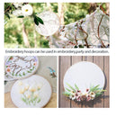 Pllieay 7 Pieces 7 Sizes Embroidery Hoops 4 Inch To 12 Inch Bamboo Circle Cross Stitch