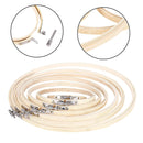 7 Pieces Embroidery Hoop Set Bamboo Circle Cross Stitch Frame Hoop Ring for Embroidery