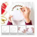 7 Pieces Embroidery Hoop Set Bamboo Circle Cross Stitch Frame Hoop Ring for Embroidery