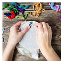 7 Pieces Embroidery Hoop Set Bamboo Circle Cross Stitch Frame Hoop Ring for Embroidery