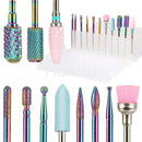 11 In 1 Nail Drill Bits Sets 3/32" Tungsten Carbide Nail Files Electric Nail Drill Kit For Manicure Pedicure Set