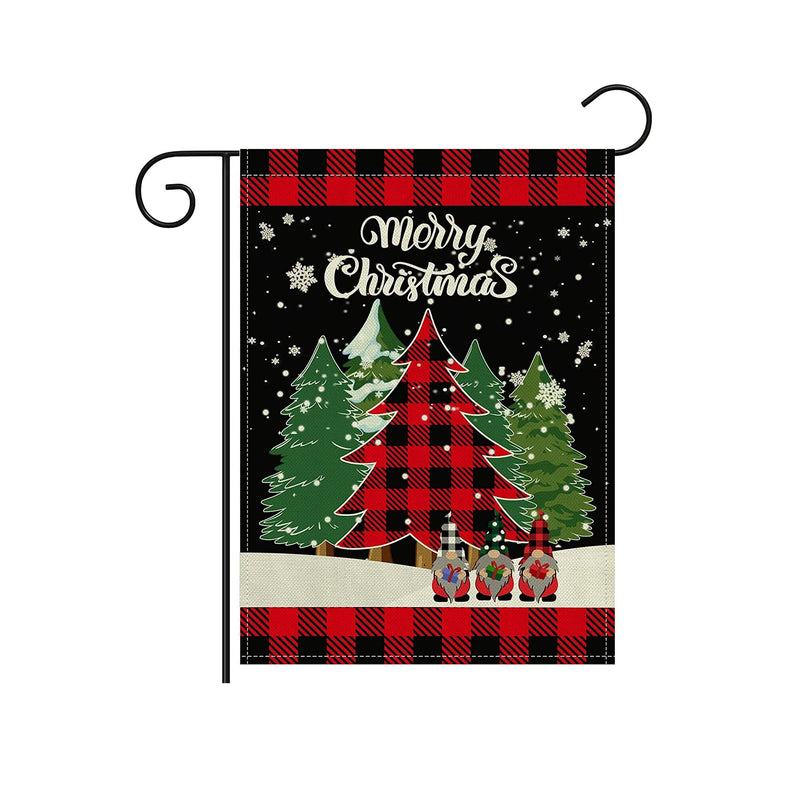 Merry Christmas Garden Flag Winter Outdoor Christmas Decorations Clearance Double Sided Burlap