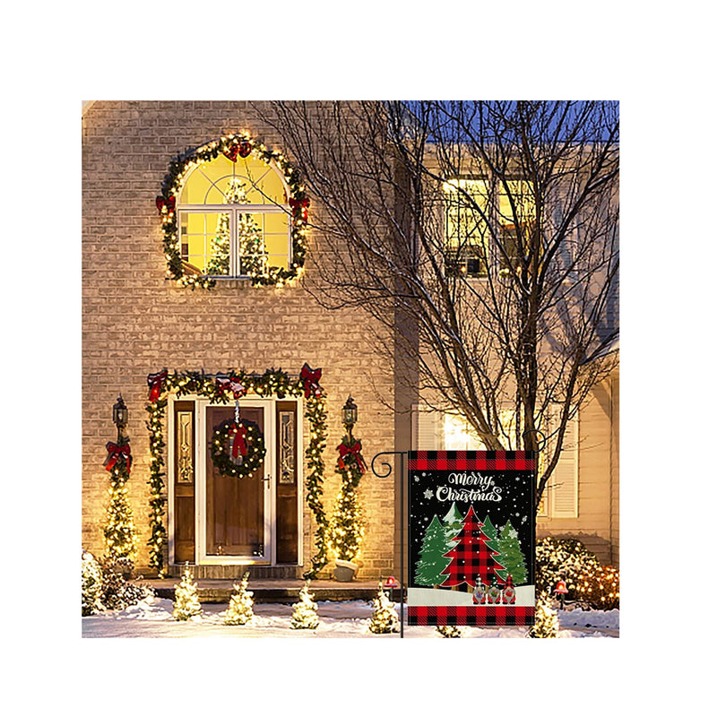 Merry Christmas Garden Flag Winter Outdoor Christmas Decorations Clearance Double Sided Burlap