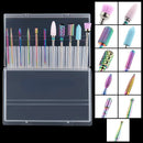 11 In 1 Nail Drill Bits Sets 3/32" Tungsten Carbide Nail Files Electric Nail Drill Kit For Manicure Pedicure Set