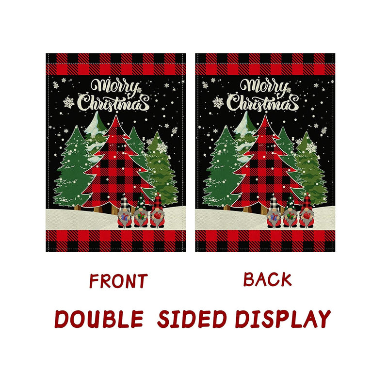 Merry Christmas Garden Flag Winter Outdoor Christmas Decorations Clearance Double Sided Burlap