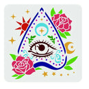 1 x Ouija Planchette Painting Stencil 11.8 x 11.8 Inches