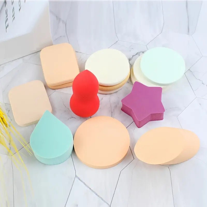 13pcs Makeup Foundation Sponge Makeup Cosmetic Puff Flawless Powder Smooth Beauty Cosmetic Make Up Sponge Beauty Tools