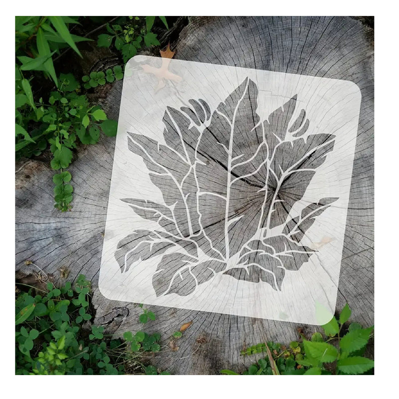 1Pc Banana Leaf Painting Stencil