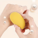4 Packs Mango Makeup Egg Sponge Powder Puff For Both Wet And Dry Use Super Soft Non-eating Powder Makeup Sponge With Holder And Storage Box