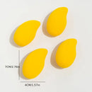 4 Packs Mango Makeup Egg Sponge Powder Puff For Both Wet And Dry Use Super Soft Non-eating Powder Makeup Sponge With Holder And Storage Box