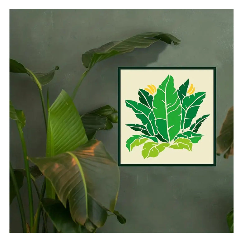 1Pc Banana Leaf Painting Stencil