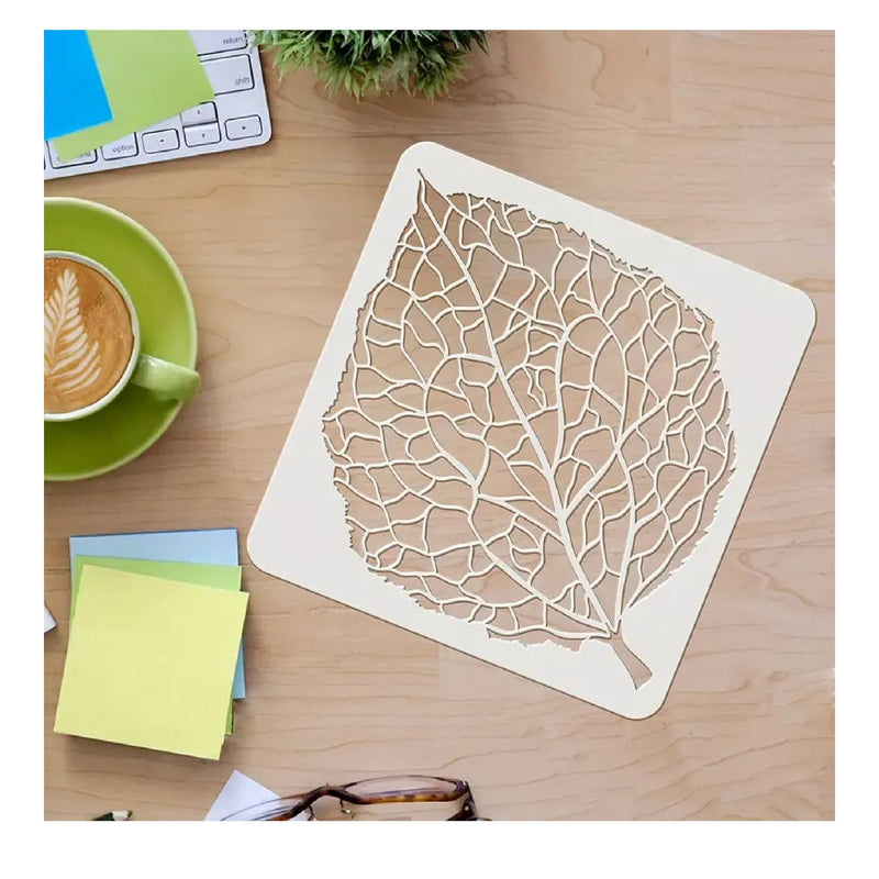 Mulberry Leaf Drawing Painting Stencils | 11.8x11.8 Inches