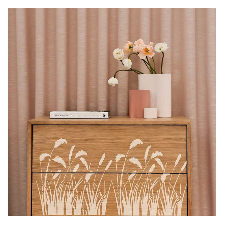 1 Reed Grass Stencil | 11.8 x 11.8 Inches | Reusable Cattail Leaf Stencils