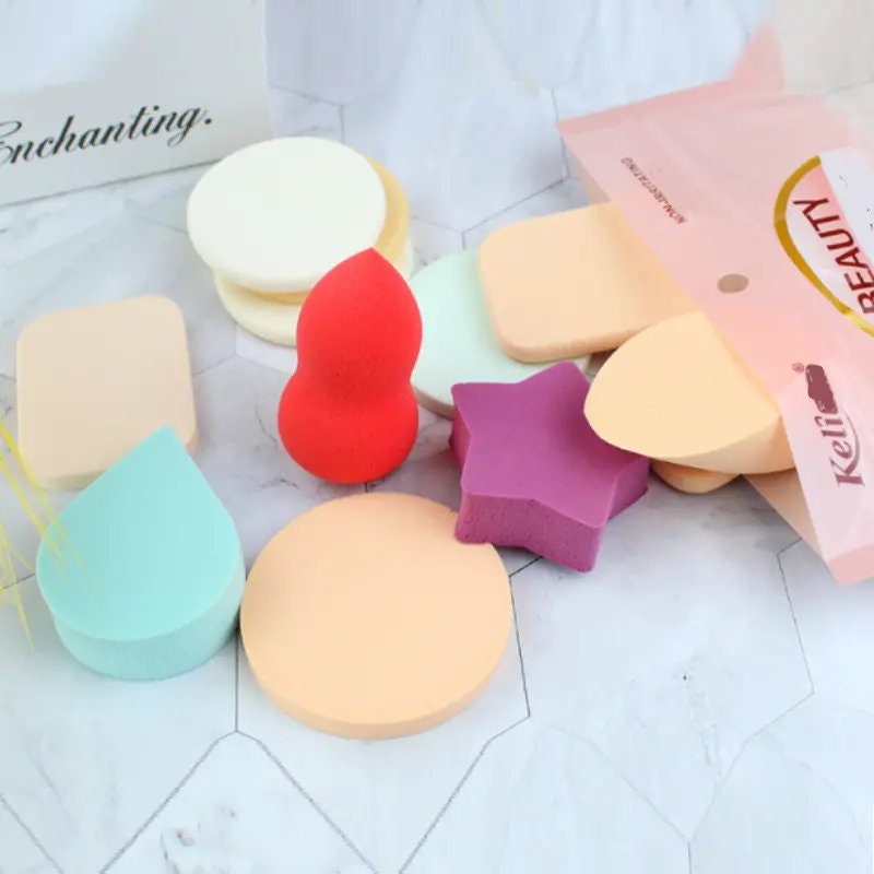 13pcs Makeup Foundation Sponge Makeup Cosmetic Puff Flawless Powder Smooth Beauty Cosmetic Make Up Sponge Beauty Tools