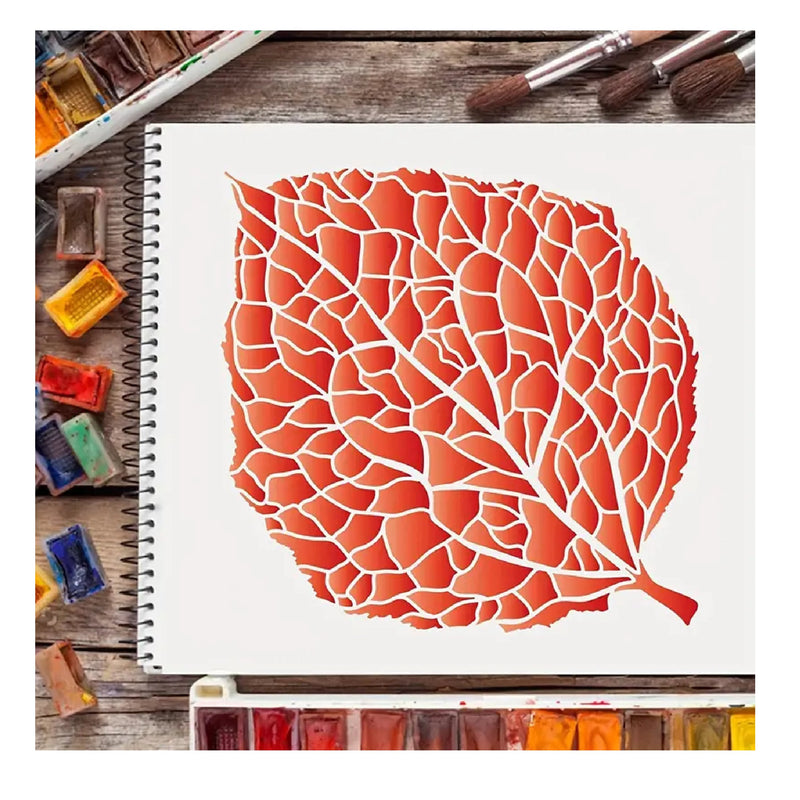 Mulberry Leaf Drawing Painting Stencils | 11.8x11.8 Inches