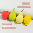 4pcs Fruit Beauty Eggs Super Soft Do Not Eat Powder Wet And Dry Makeup Egg Sponge Powder Puff Makeup Egg Makeup Tools With Storage Box